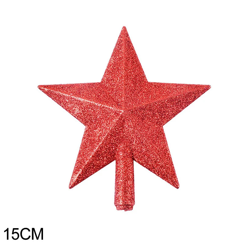 Gold Christmas Tree Top Star Ornament – 15cm & 20cm Christmas Tree Topper Babs 15cm red