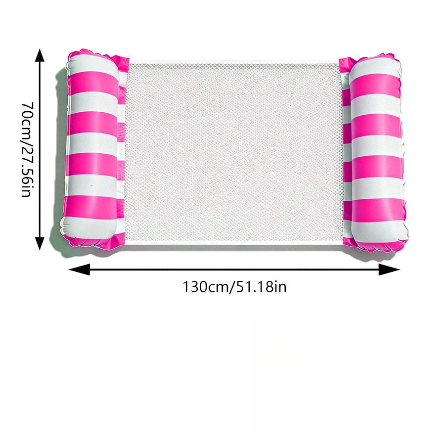 Inflatable Pool Float Hammock Water Lounger – 220 lbs, Thick PVC Pool Float Hammock Babs Pink