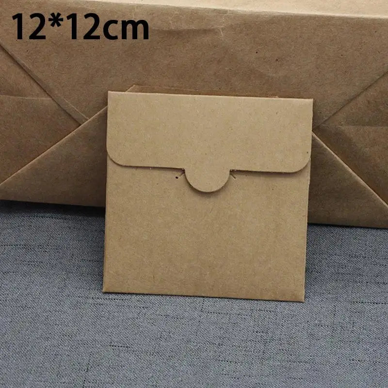 Thickened Square Kraft Paper Bags – Eco Envelopes 10pk Kraft Paper Bags Babs 12x12cm Kraft