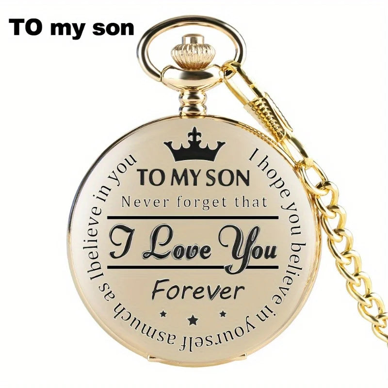 Men's Antique Pocket Watch – Heartfelt Husband Gift & Keepsake Pocket Watch Babs golden