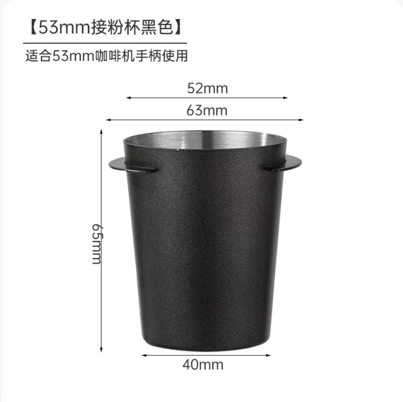 Espresso Dosing Cup 51/53/58mm – Stainless Steel Coffee Tool Espresso Dosing Cup Babs Black 53MM