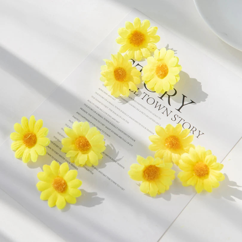 Mini Silk Daisy Artificial Flowers 20/100 Pcs – Wedding Décor Artificial Silk Flowers Babs
