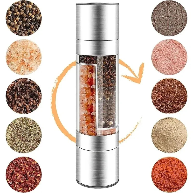 Adjustable Salt & Pepper Grinder Set – Dual Ceramic Mill Salt & Pepper Mill Babs