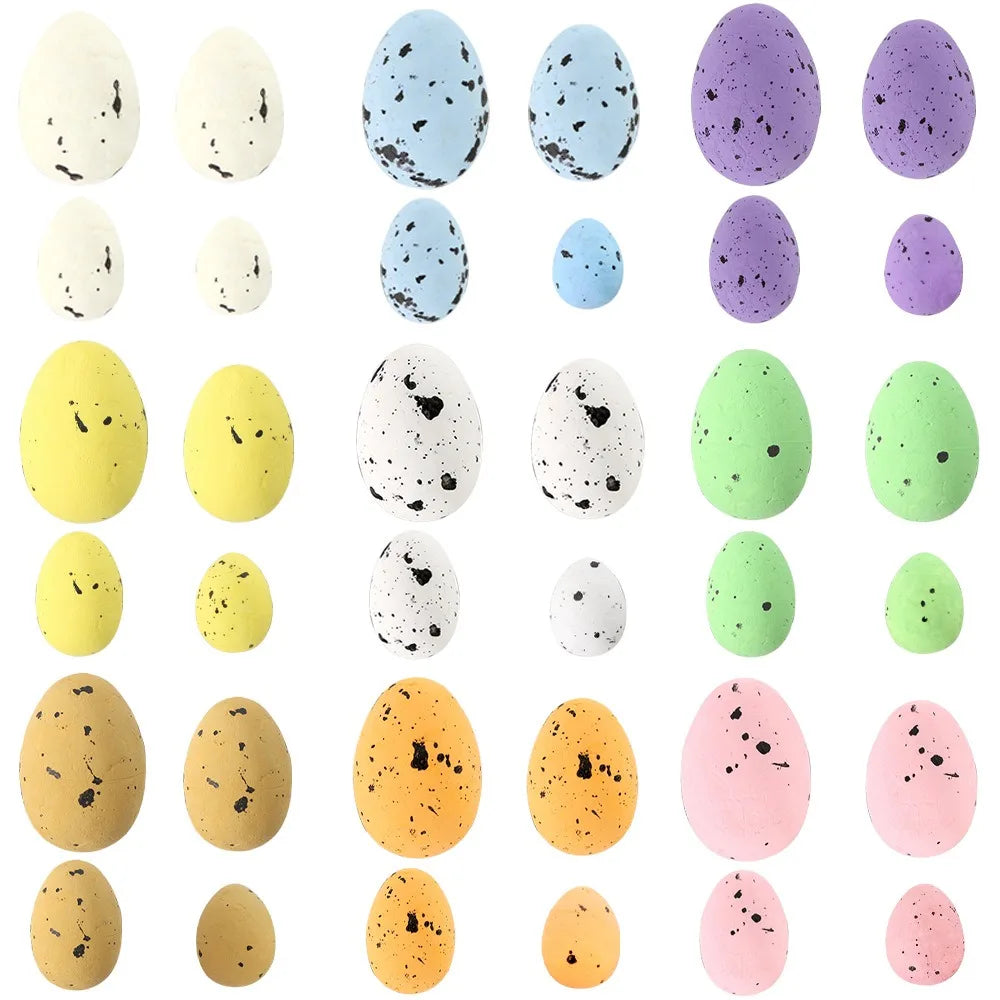200Pcs Colorful Foam Easter Eggs – DIY Craft & Basket Filler Easter Craft Decoration Babs 200Pcs