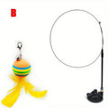 Interactive Cat Feather Wand Toy Kit – Wand, Suction Cup & Refills Cat Feather Wand Babs B