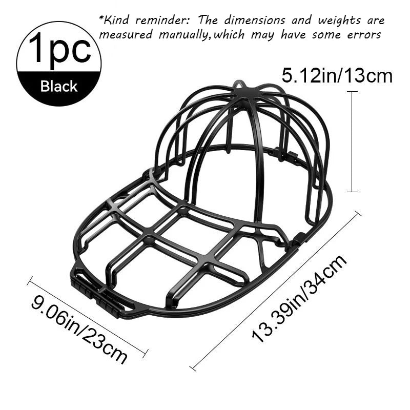 Hat Washing Protector & Shaper Clip for Baseball Caps Hat Washing Protector Babs Black