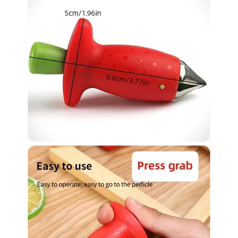 Strawberry Huller & Stem Remover – Stainless Steel Corer Tool Fruit Huller Tool Babs