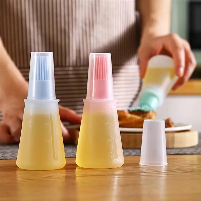 Silicone Oil Dispenser Bottle with Brush – BBQ & Baking Oil Dispenser Brush Babs