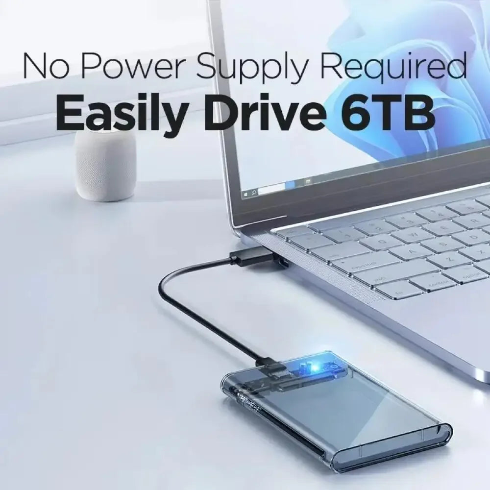 USB 3.0 Type-C SATA 2.5" External HDD Enclosure 6Gbps UASP HDD Enclosure Babs