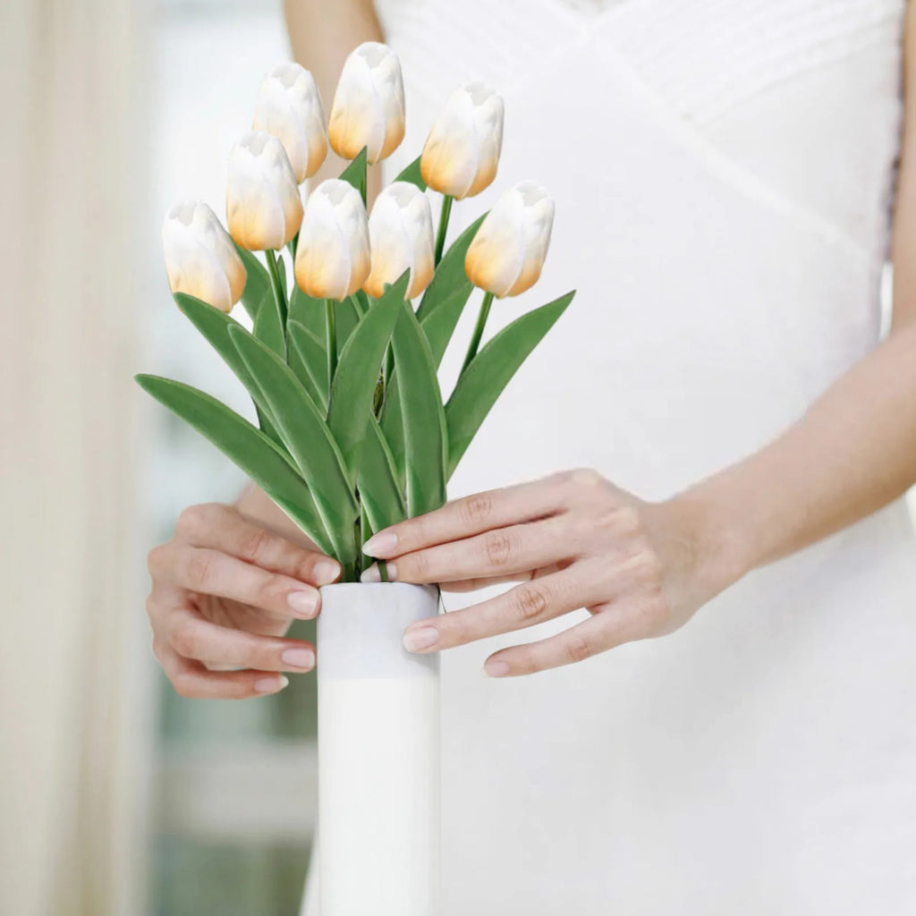 10-Piece Realistic Artificial Tulips – Wedding & Home Decor Artificial Flowers Babs
