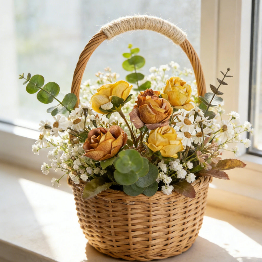Artificial Silk Rose Bouquet for Wedding & Home Decor Artificial Silk Flowers Babs
