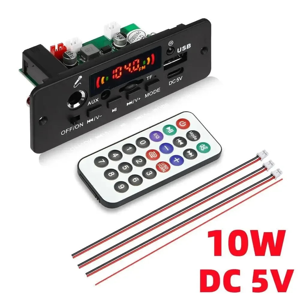 KEBIDUMEI Bluetooth 5.0 Amplifier MP3 FM Radio Decoder Board 10W Bluetooth Amplifier Board Babs 2 x 5W