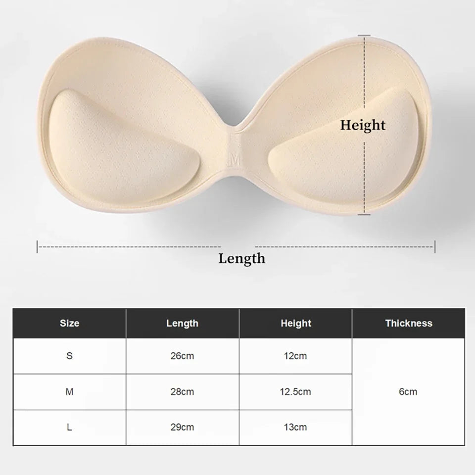 Push Up Latex Bra Inserts – Reusable Cup Pads for Swimsuit & Bikini Bra Inserts & Pads Babs NO.116-6CM M