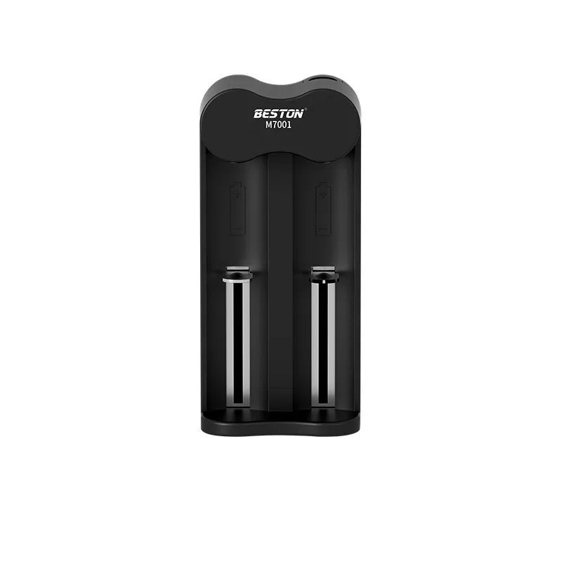 Universal 18650 2-Slot Li-ion Battery Charger | Smart Fast Charge Li-ion Battery Charger Babs black