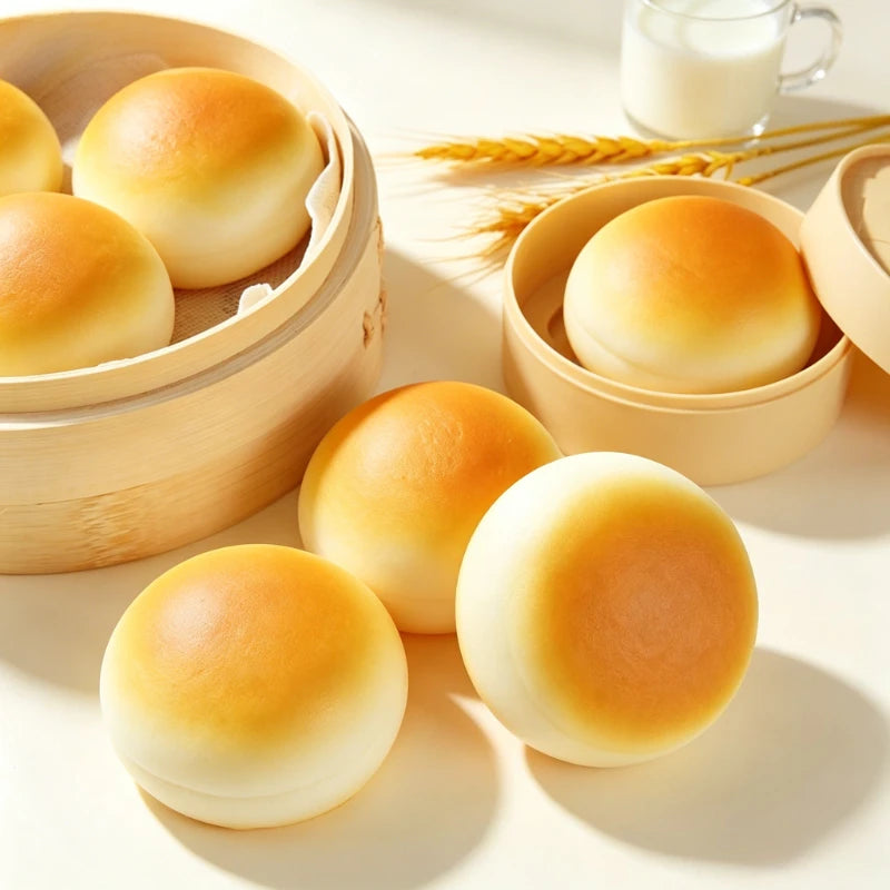 Golden Roasted Bun Squishy PU Slow Rebound Toy Pendant Squishy Novelty Toy Babs