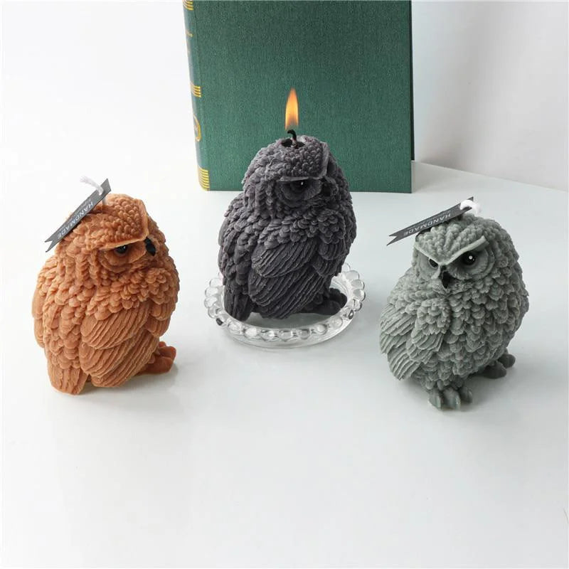 Tilted Head Owl Silicone Mold – DIY Candle, Soap & Resin Silicone Craft Mold Babs