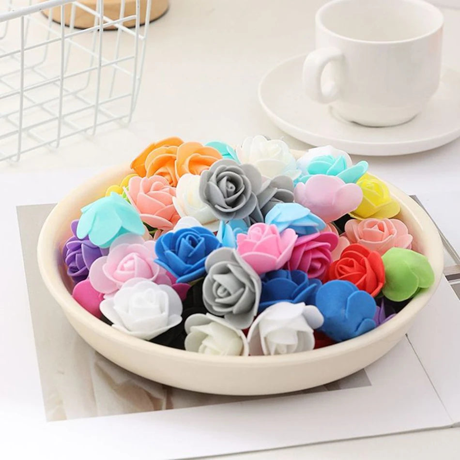 PE Foam Artificial Rose Heads – Wedding & Party Decor 50–150 Pcs Artificial Flower Heads Babs