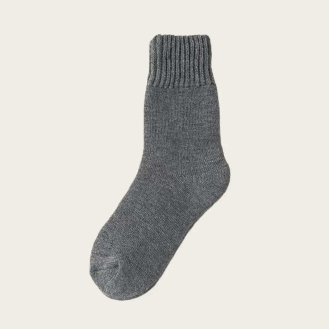 Men's Thick Fleece Lined Thermal Mid Calf Winter Socks 2-Pack Thermal Winter Socks Babs Dark Grey One Size