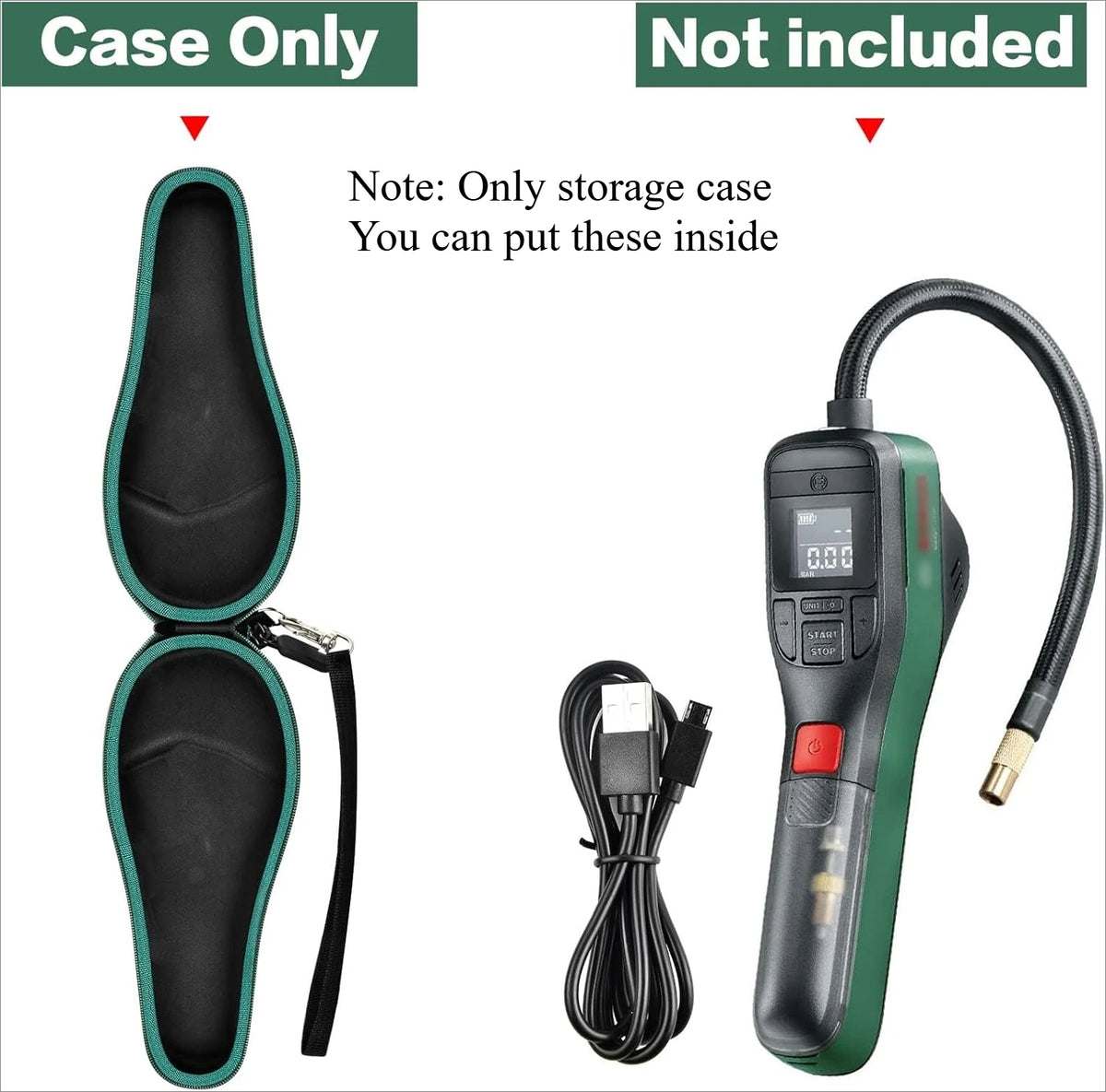 Paiyule Storage Bag for Bosch EasyPump Bicycle Air Pump Pump Storage Bag Babs