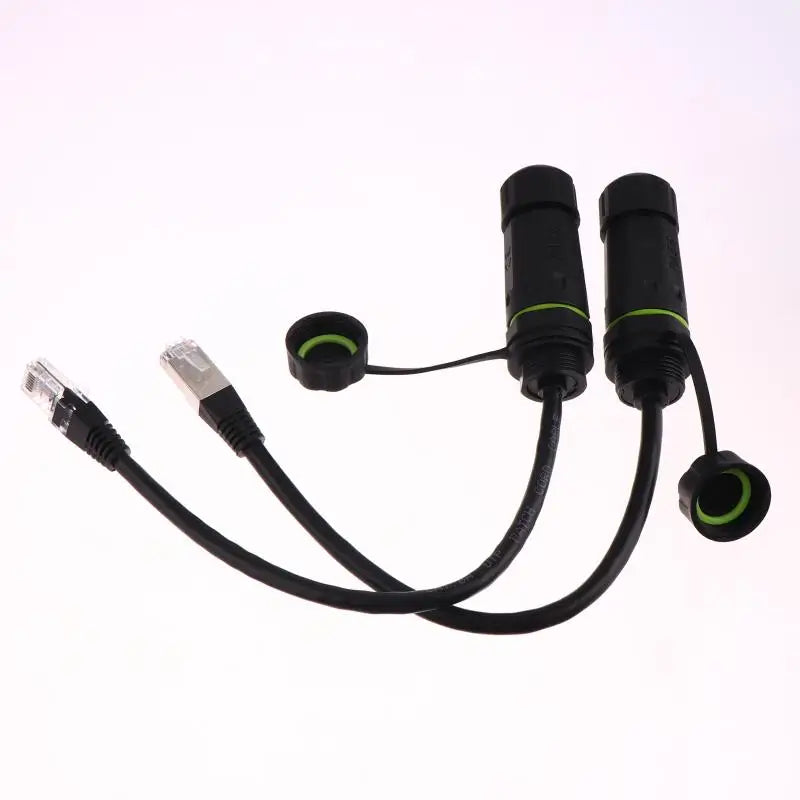 RJ45 Waterproof Network Pass-Through Connector Male to Female Network Connector Adapter Babs