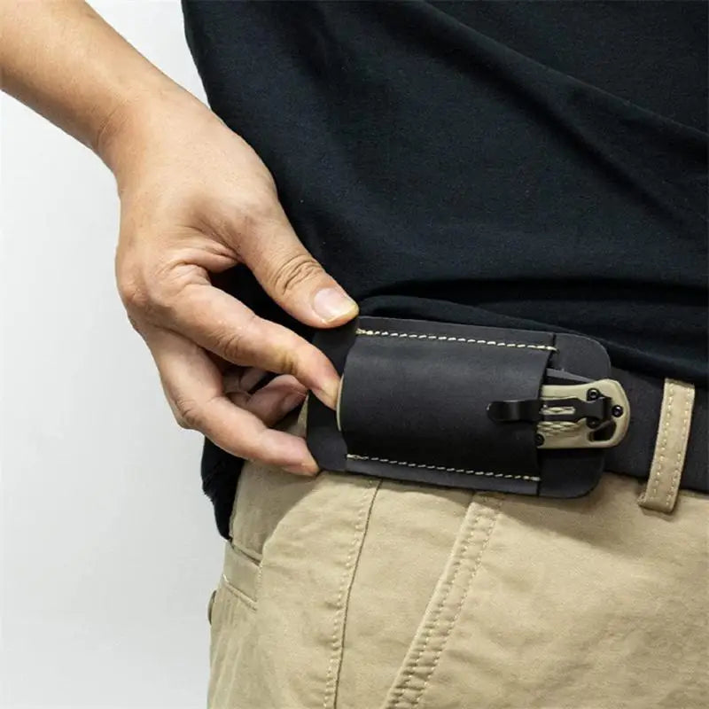 Genuine Leather EDC Knife Sheath & Flashlight Holster Leather Knife Sheath Babs