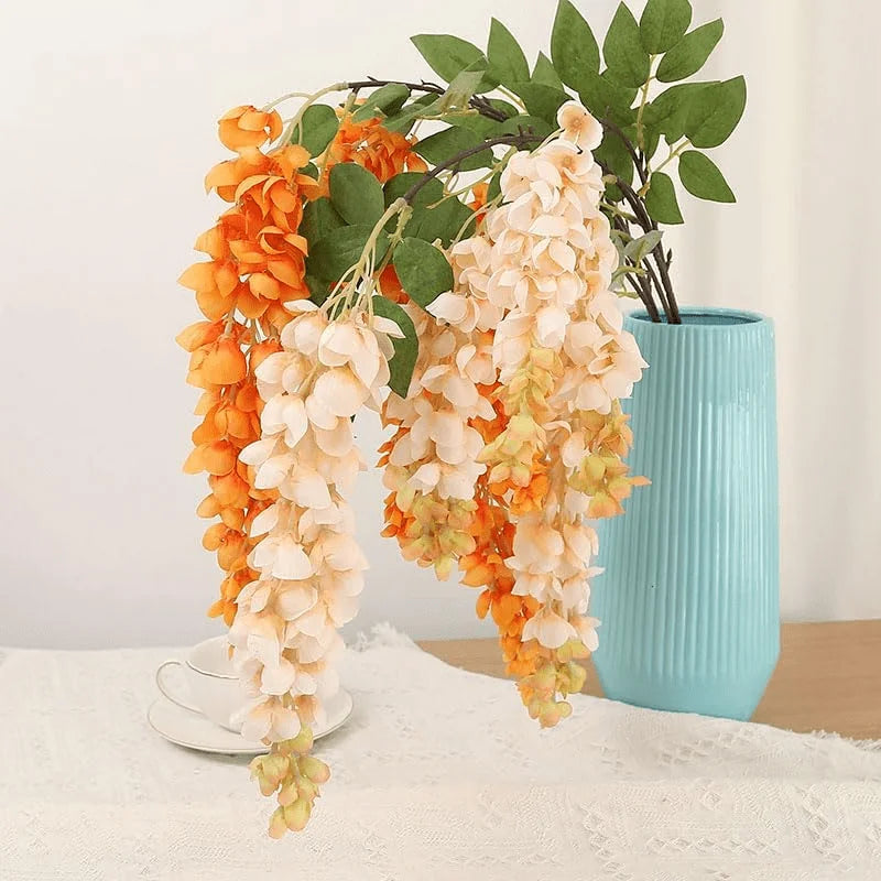 120cm Artificial Wisteria Garland – 5-Fork Hanging Vine Decor Artificial Flower Garland Babs