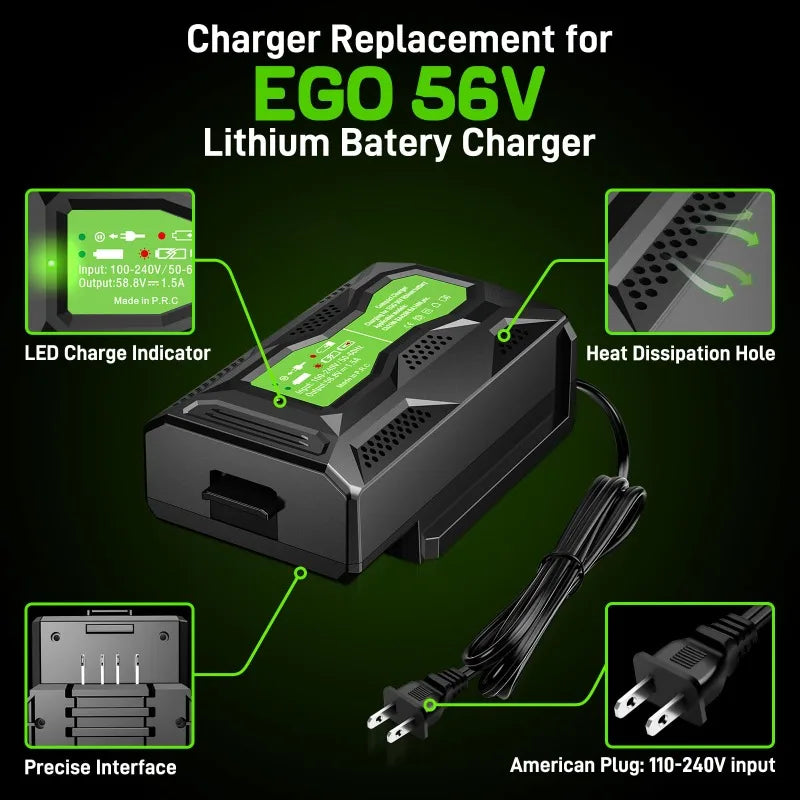 Portable Fast Charger for EGO 56V Batteries – CH3200 & CH5500 Battery Charger Babs