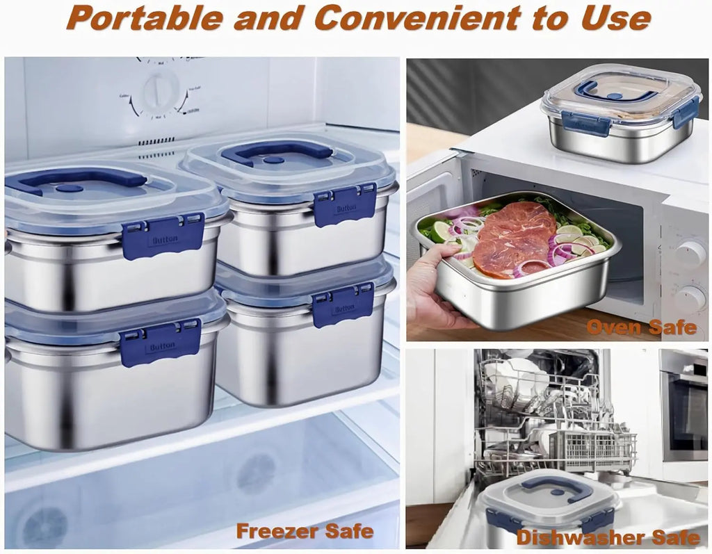 Leakproof Stainless Steel Bento Box – Airtight Lunch Container Stainless Steel Bento Box Babs
