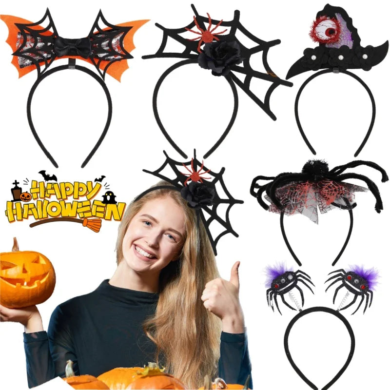 Halloween Spider Web Headband – Costume Hair Hoop Accessory Costume Headband Babs