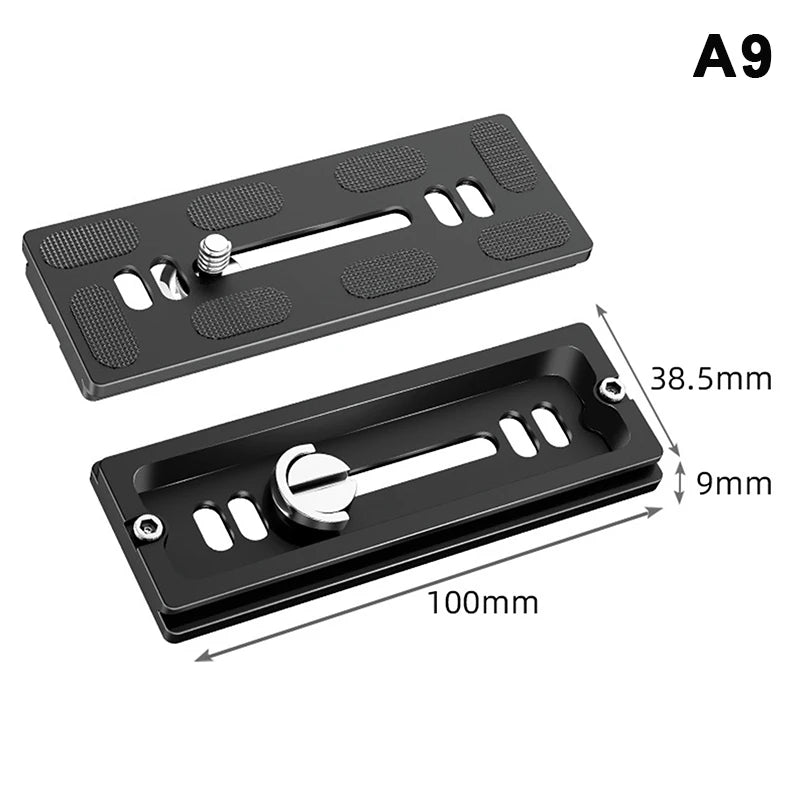 Aluminum 1/4" Quick Release Mount Plate for Tripods Camera Mount Plate Babs A9