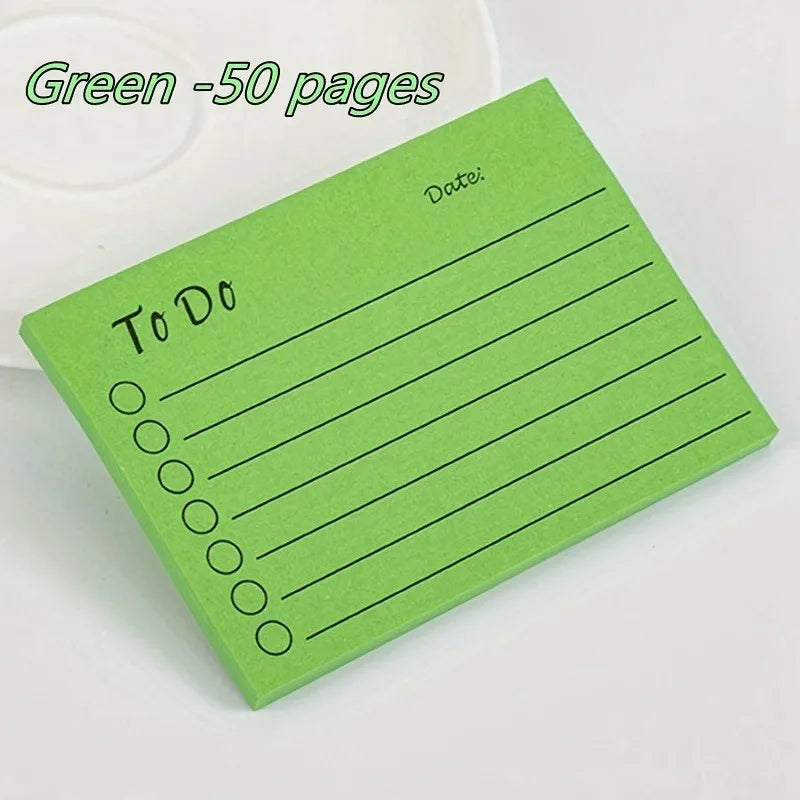 Fluorescent Sticky Notes Multi-Color Self-Adhesive Memo Notepad Sticky Notes Memo Pad Babs Green