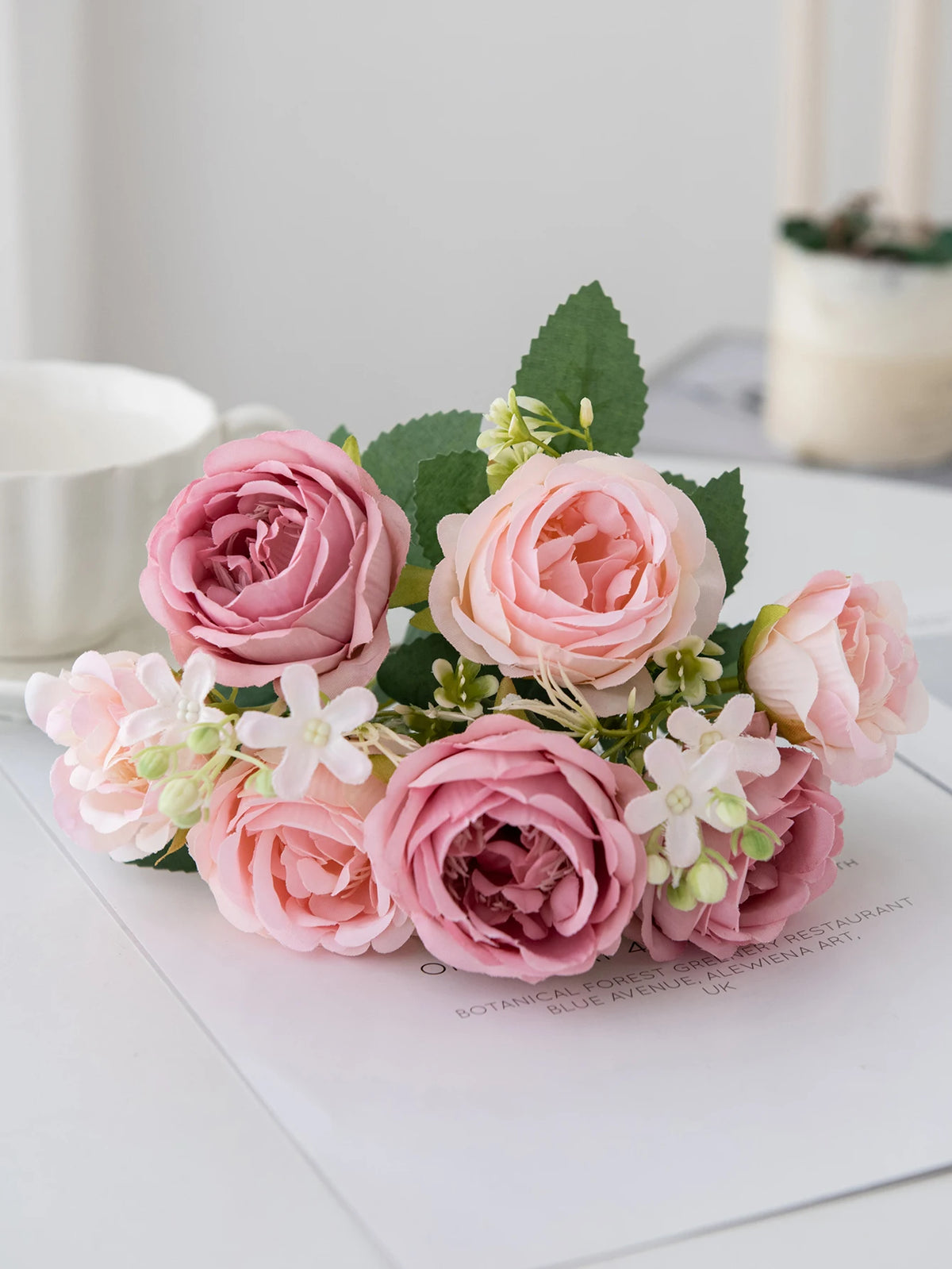 Silk Peony & Rose Artificial Flower Bouquet | Home Décor Artificial Flower Bouquet Babs