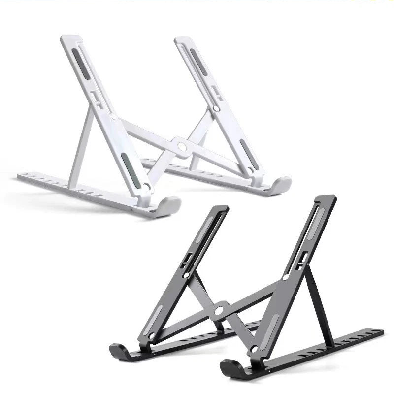 10-Speed Adjustable Folding Laptop Stand | Tablet & Phone Holder Laptop Stand Babs white