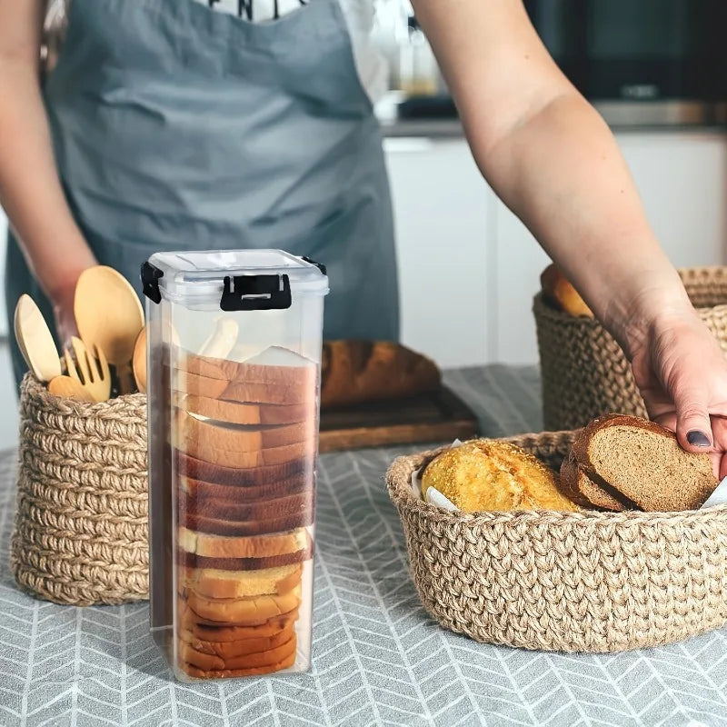Clear Acrylic Airtight Bread Box with Lid | Kitchen Organizer Bread Box Babs