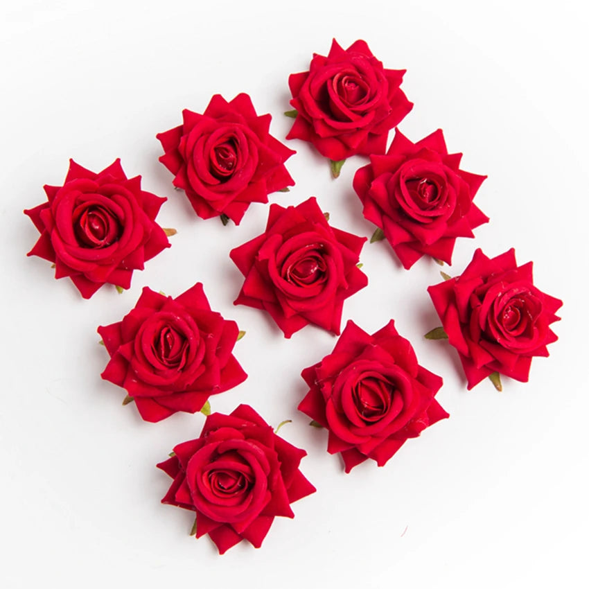 Silk Rose Artificial Flowers Wedding & Home Decor – 5/10 Pcs Artificial Silk Roses Babs Color 9 5 pcs