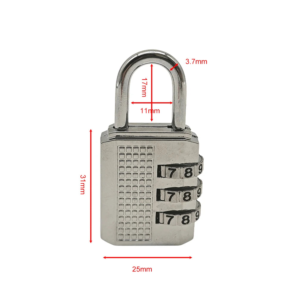 Waterproof Combination Padlock – Resettable Code Lock for Travel Combination Padlock Babs M-Silvery