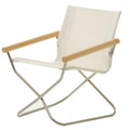 Portable Folding Armchair – Modern Minimalist Indoor & Outdoor Folding Armchair Babs White-Log Arm