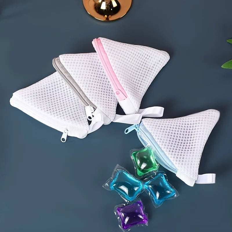 5-Pack Mesh Zipper Laundry Soap Bags – Reusable, Fragrance Bead Ready Laundry Soap Bag Babs
