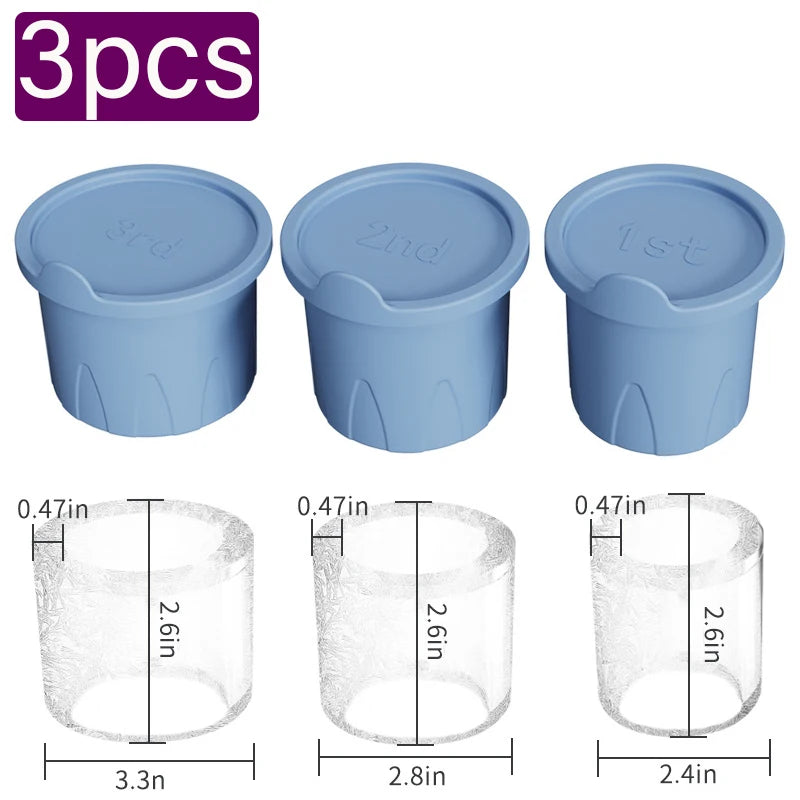 Silicone Cylinder Ice Cube Mold with Lid for 20/30/40oz Tumblers Silicone Ice Cube Mold Babs 3pcs 1