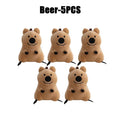 Plush Animal Hood Keychain DIY Craft Kit – Holiday Gift DIY Plush Craft Kit Babs Beer-5PCS