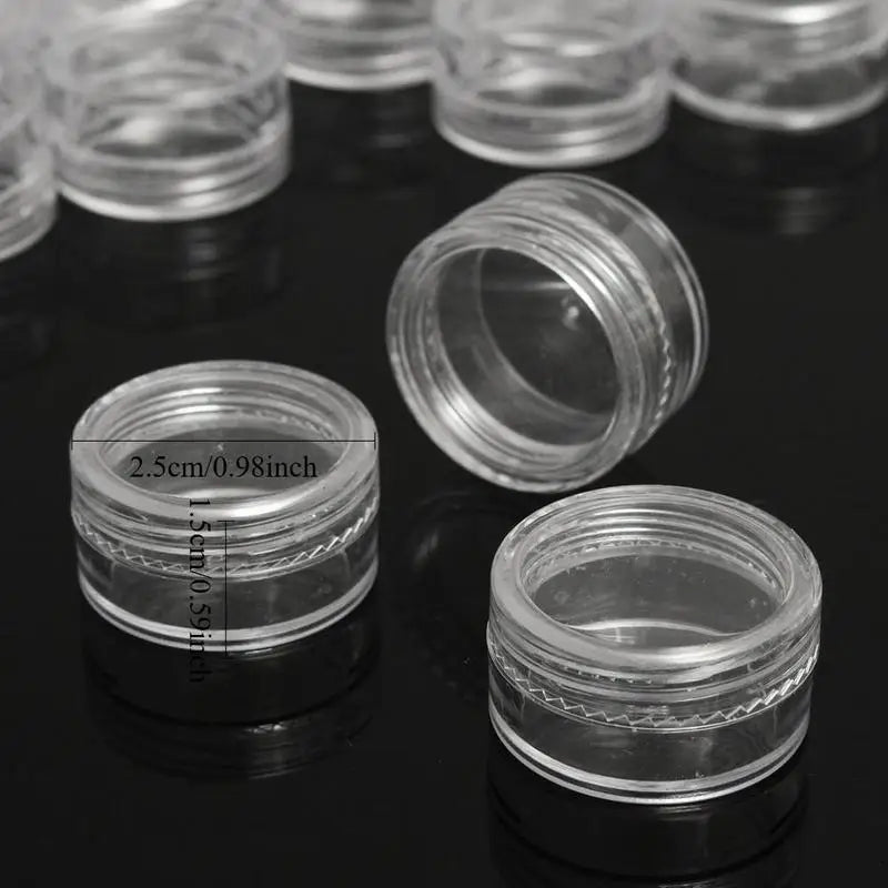 10pcs 5g Mini Clear Cosmetic Jars for Balm, Nail Art & Samples Cosmetic Sample Jars Babs