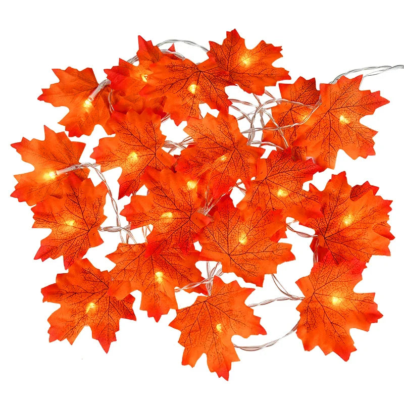 3M 20 LED Maple Leaf Fairy String Lights | Holiday Garland Decor LED Fairy String Lights Babs
