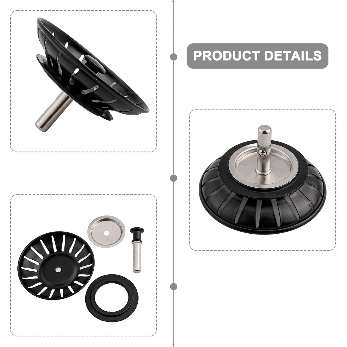 Stainless Steel Kitchen Sink Strainer Drain Filter – 78mm Sink Drain Strainer Babs
