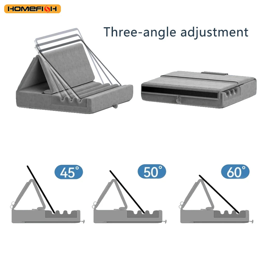 Foldable Tablet Pillow Stand for Lap, Bed & Desk with Pocket Tablet Pillow Stand Babs