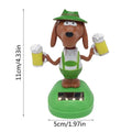 Solar Dancing Dog Dashboard Ornament | Car Bobble Head Decor Solar Dashboard Ornament Babs 1pcs