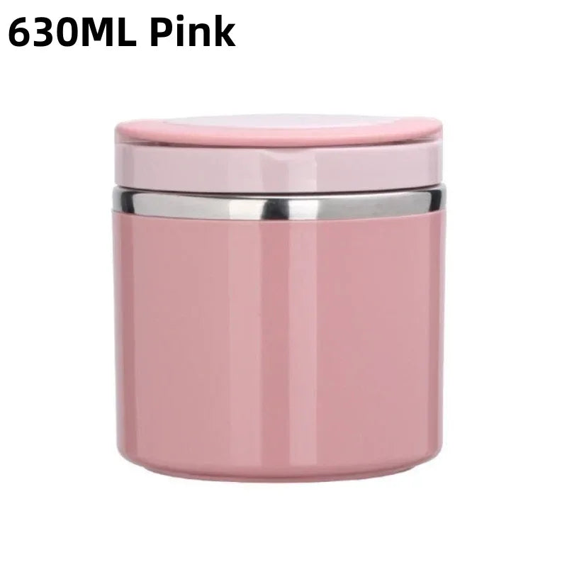 Insulated Stainless Steel Thermal Food Jar 630ml & 1000ml Insulated Food Jar Babs Pink-630ml 1 1