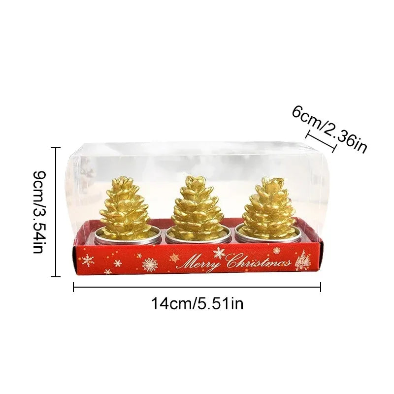 Christmas Santa & Snowman Decorative Candle Set – 3 Pcs Decorative Candle Set Babs