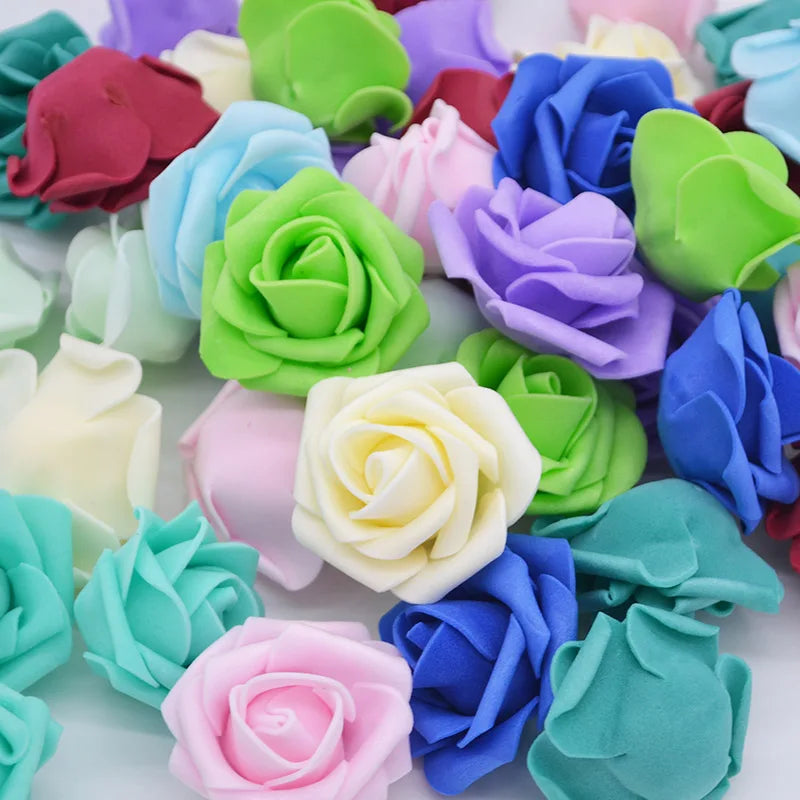 20pcs Multicolor Foam Rose Heads – Artificial Flowers for Weddings Artificial Flower Heads Babs