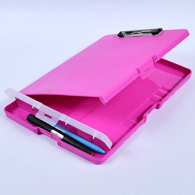 High Capacity Clipboard with Pen Holder – Document Organizer Clipboard Organizer Babs rose red