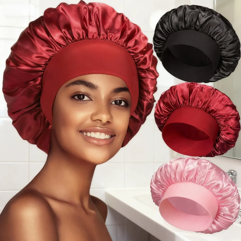 Satin Sleep Bonnet – Double Layer Elastic Cap for Curly Hair Satin Sleep Bonnet Babs